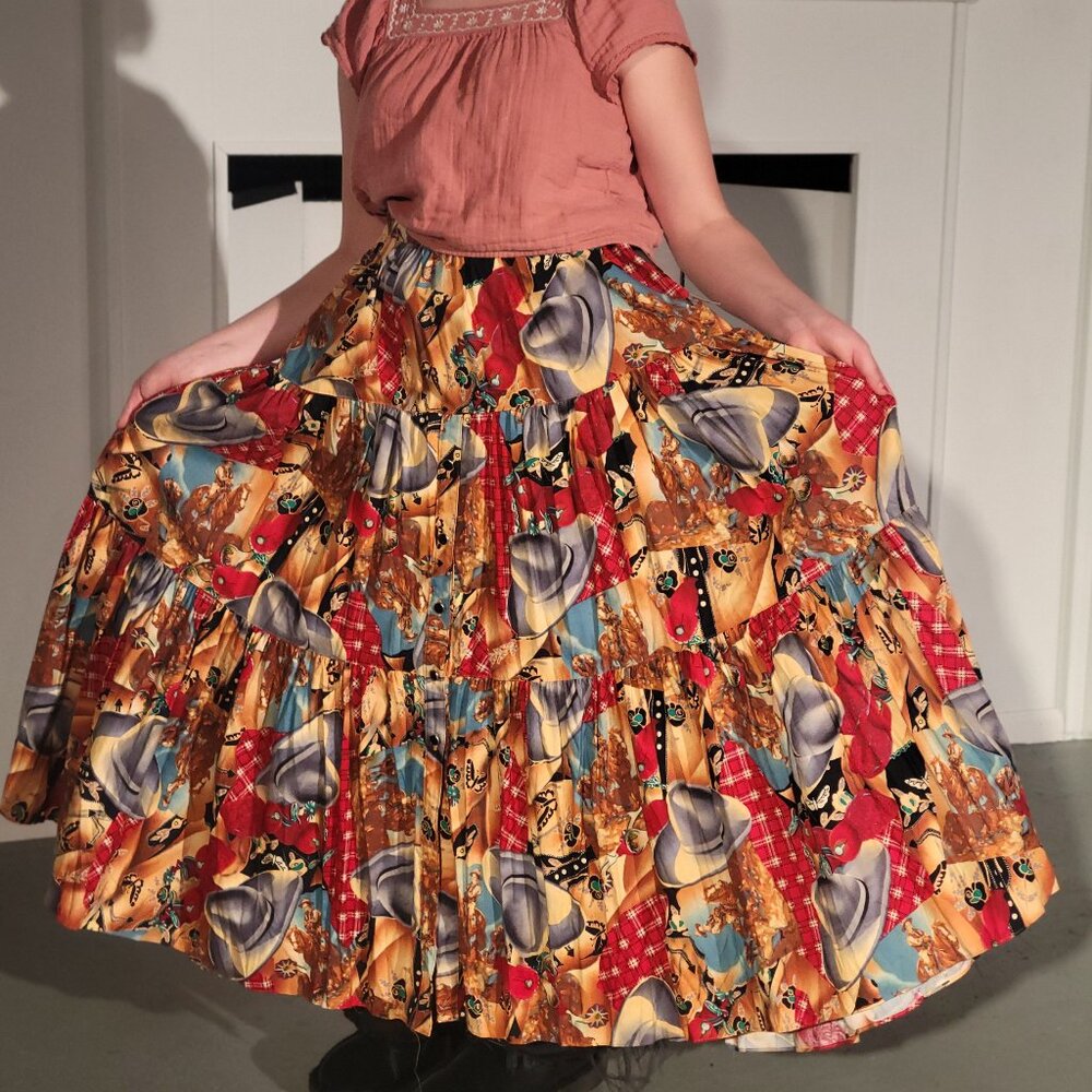 Vintage Desert West Western Skirt